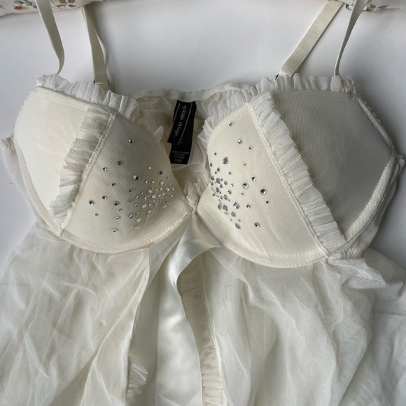 Victoria’s Secret Sexy Little Things Babydoll Crystal Embellished Ivory 36B bra - Picture 5 of 6